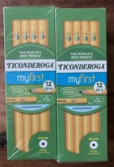 Ticonderoga “my first” unsharpened pencil – 6 x 12 packs (72ct total) – NEW