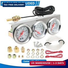 MH 2inch 52mm Triple Gauge Set, Oil Pressure Gauge (0-100PSI) +Water Temperature