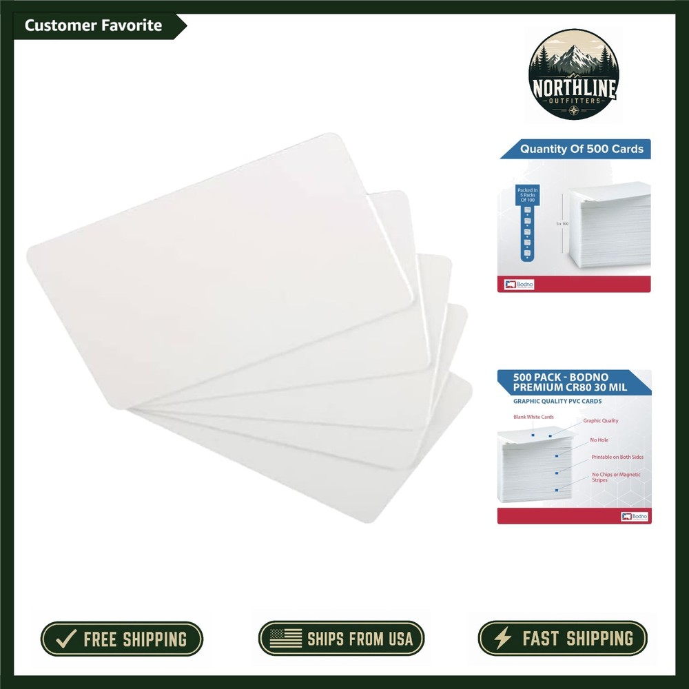 High-Quality White CR80 PVC Cards 30 Mil – 500 Count for Professional Use