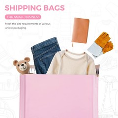 Poly Mailers 9×12 200 Pack Shipping Bags for Clothing Light Pink Color