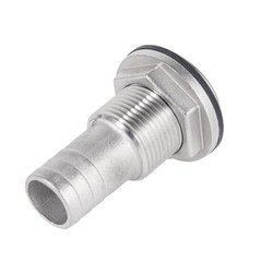 316 Stainless Steel Boat Thru-Hull Fitting with Hose Barb for 1″ I.D. Hose..