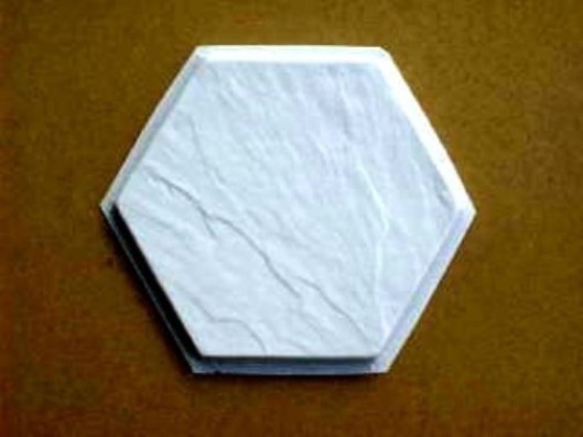 3 HEXAGON SLATE TEXTURE CONCRETE FLOOR TILE MOLDS 12×12 CRAFT TILES @ $0.30 EACH