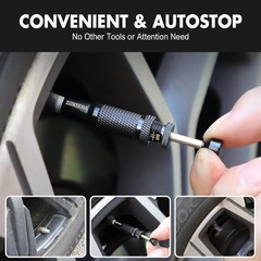 Adjustable Auto-Stop Tire Deflator Valve Kit (10-30 PSI) 4 PCS Screw-on Tyre Air
