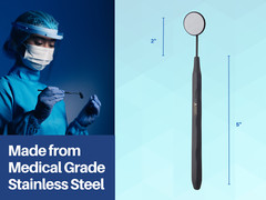 Dental Mirror Stainless Steel Matte Black Set of 5 ARTMAN