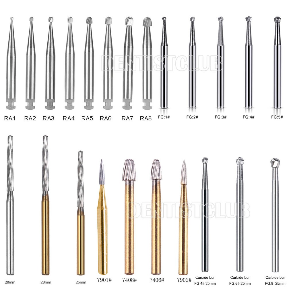 AZDENT Dental Tungsten Carbide Tungsten Steel Burs for High Speed Handpiece