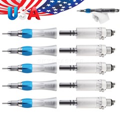 1-5 Dental Straight Nose cone & Air Motor 4Hole fit NSK Low Slow Speed Handpiece
