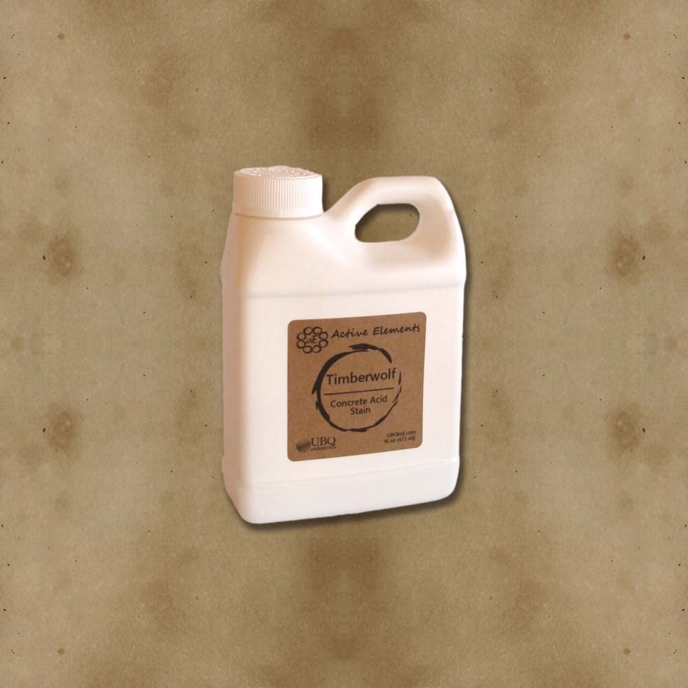 Acid stain for Concrete 16oz Timberwolf soft brown sample size