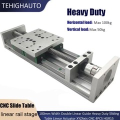 Heavy Duty Linear Guide Stage XYZ Axis CNC Sliding Table 4PCS*HGR15 100kg Load