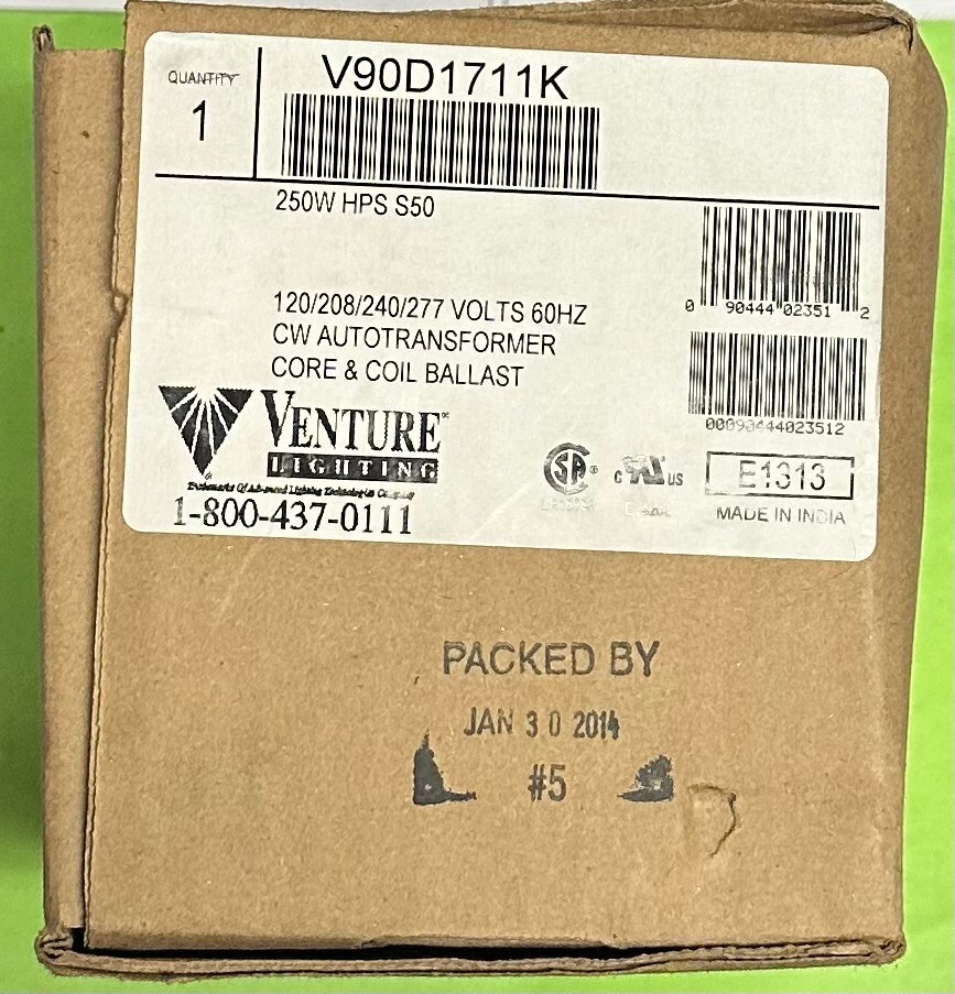 VENTURE V90D1711K 250W HPS S50 BALLAST KIT HIGH PRESSURE SODIUM 120/208/240/277V