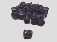 x50 ESSENTRA 62MP0250 1/4″ HOLE CAP DOME PLUG BLACK PLASTIC NYLON HEYCO STYLE