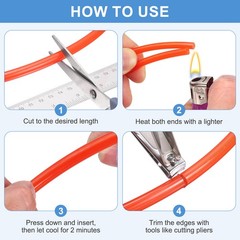 PU Transmission Belt 3.5mm Dia 16.4ft (5 Meters) Length (Smooth Surface, Orange)