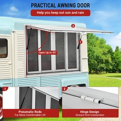 Concession Stand Serving Window Food Truck Service Awning With 4 Screen Windows