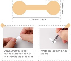 1000PCS Jewelry Price Tags Stickers Blank Self Adhesive Labels for Ring Necklace