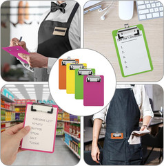 4 Pack Small Clipboards 4 X 6 Inch, Mini Clip Board Notepads Clipboard, Letter S