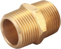 3/4 Inch NPT Brass Nipple Male Pipe Fitting Adapter, Hex Nipple, 3/4 inch x 3…