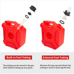 ✨5L Gas Fuel Tank Gas Can Oil Storage Can For ATV UTV Gokart Motorcycle Car SUV