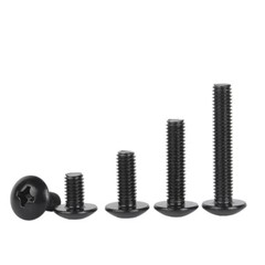 M3 M4-M6 Black Stainless Steel Cross Phillips Truss Large Round Head Screw Bolt