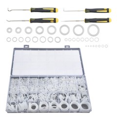 1228 Pcs 32 Size Clear Food Grade Silicone O-Ring Assortment OD 4-32mm