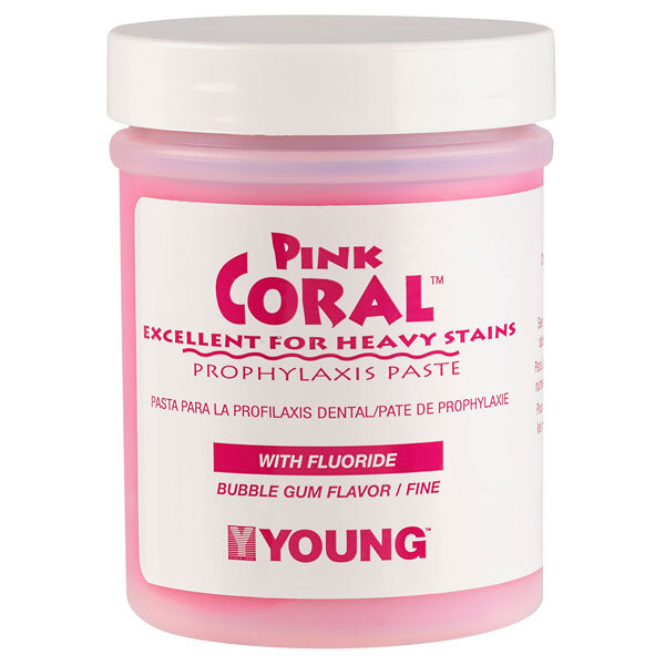 Coral Pink Bubblegum Fine Prophy Paste 1.23% Fluoride 9 oz. Jar
