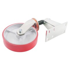 U-Shaped Bolts 8 Inch Gate Castor Wheels 800lbs 360 Degree Red Fence Gate Wheel