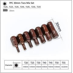 3/8″ Inch Impact Screwdriver Bit Torx M Shape Hex Bit Set Hex Shank Magnetic
