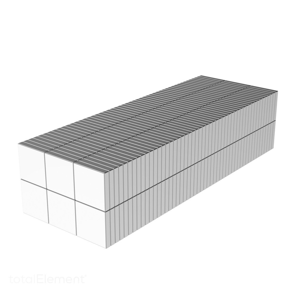 3/16 x 3/16 x 1/32 Inch Neodymium Rare Earth Block Magnets N52 (300 Pack)