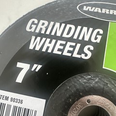 Warrior 5 Pc Grinding Wheel 7 Inch 1/4″ Thick Aluminum Oxide 24 Grit Metal 90336