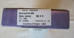 Thermo Scientific Accucore aQ 2.6 µm, 50 x 3 mm, P/N 17326-053030
