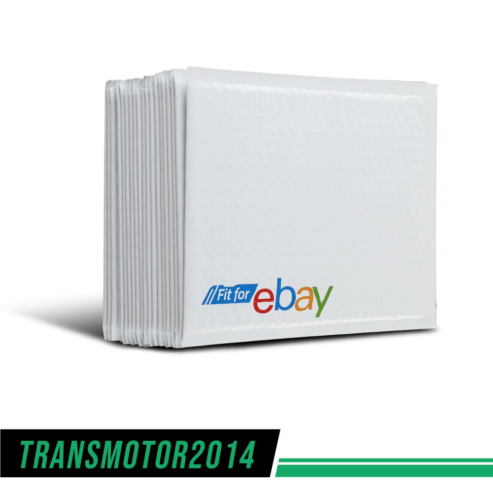 100 Pieces Padded Bubble Mailer Envelope White With Color Logo