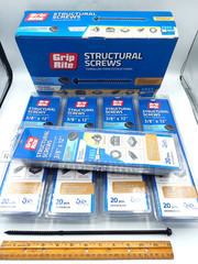 Grip Rite Structural Screws 3/8″ x 12″ GRSSFW381215 New *Case of 100*