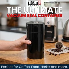 Tightvac 3 to 12 Ounces Airtight Smell Proof Container – Patented Vacuum Seal,