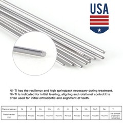 10X AZDENT Ortho Metal Bracket Braces MBT/Roth Hooks 3/345/Round Niti Arch Wires