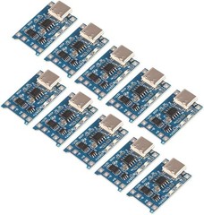 10-pack TP4056 Type-C USB 5V 1A Lithium Battery Charger Modules with Protection