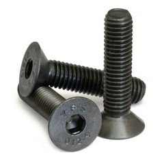 #4-40 Flat Head Socket Cap Screws, Alloy Steel Black Oxide SAE Countersunk 82°