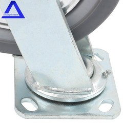 4PCS 8″ Heavy Duty Casters, Industrial Grade Rubber Caster with Brake 6000 LBS