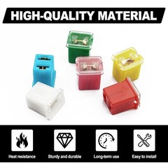 Set of 6 Pieces Low Profile Fuse Kit Include 20A 25A 30A 40A 50A 60A Box…