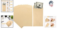 100 Pack Kraft Self Sealing Cash Envelopes for Budgeting and Storage 3.5×6.5 …
