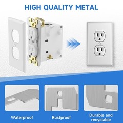 10 Pcs Wall Plate Spacer,Spacers for Electrical Outlets, Metal Flush Fit Devi…