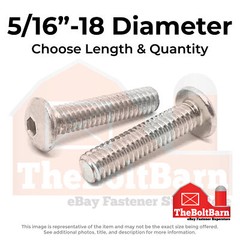5/16″-18 Stainless Steel Button Socket Head Cap Screws (Choose Length & Qty)