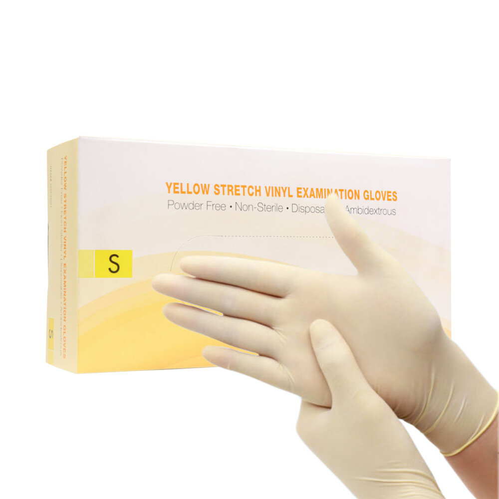 Stretch Poly Vinyl, Small, 100 200 300 400 500 Medical Gloves – Free Shipping