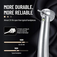 10Pcs eLabPal Dental (LED E-generator) High Speed Handpiece 4 Hole for NSK Style