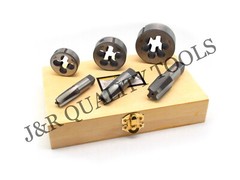 6 PC 1/4″ 3/8″ 1/2″ INCH HIGH CARBON STEEL PIPE TAP & AND DIE SET