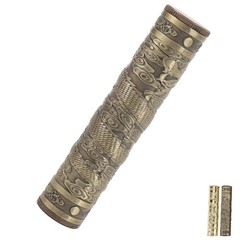 Metal Tube Container Embossed Pattern Water Proof Sealed Storage Tube