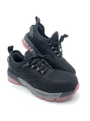 SPIEZ Women’s 8 Composite Toe Safety Shoes Black Pink Work Sneakers