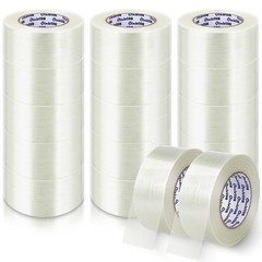 16 Rolls Strapping Tape 2 Inch X 60 Yards 5.5 Mil Fiberglass Filament Packing…