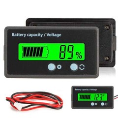 2Pcs LCD Display DC Battery Monitor Meter 12v 24v 36v 48v For Car RV Solar US