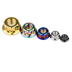 Titanium Nuts Flange Lock Nut for Bike Motorcycl Car Fasteners M5/M6/M8/M10/M12