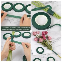 6 Roll Dark Green Floral Tape 1/2″ Flower Bouquet Stem Wrap Craft Wedding 30 Yd
