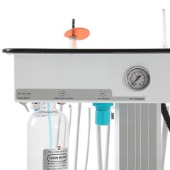 Portable Dental Delivery Unit Cart System /40L Silent Oil-Free Air Compressor