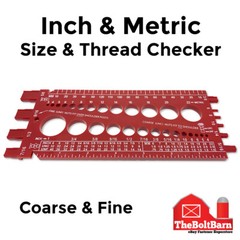 Screw Bolt Nut Thread Measure Gauge Size Checker ( Inch Standard & Metric)